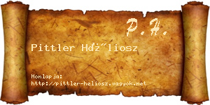 Pittler Héliosz névjegykártya